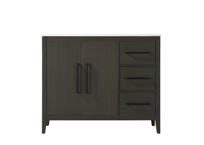 42 Inch Single Bathroom Vanity In Mocha Brown