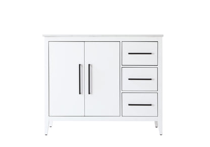 42 Inch Single Bathroom Vanity In White