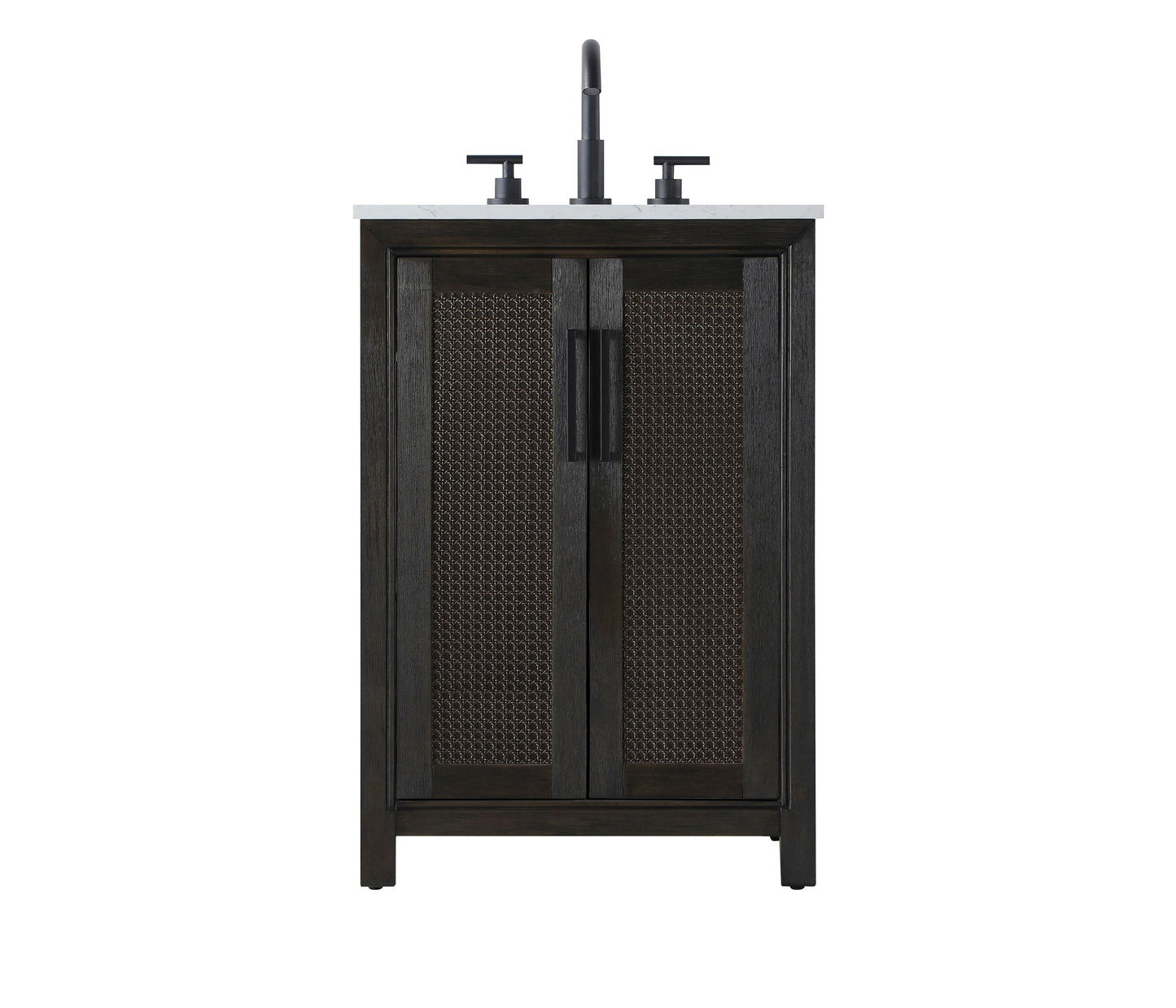 24 Inch Single Bathroom Vanity In  Chocolate Oak