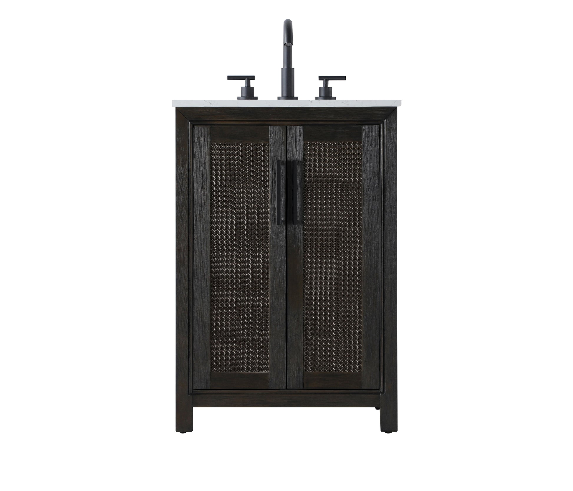 24 Inch Single Bathroom Vanity In  Chocolate Oak