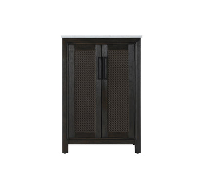 24 Inch Single Bathroom Vanity In  Chocolate Oak