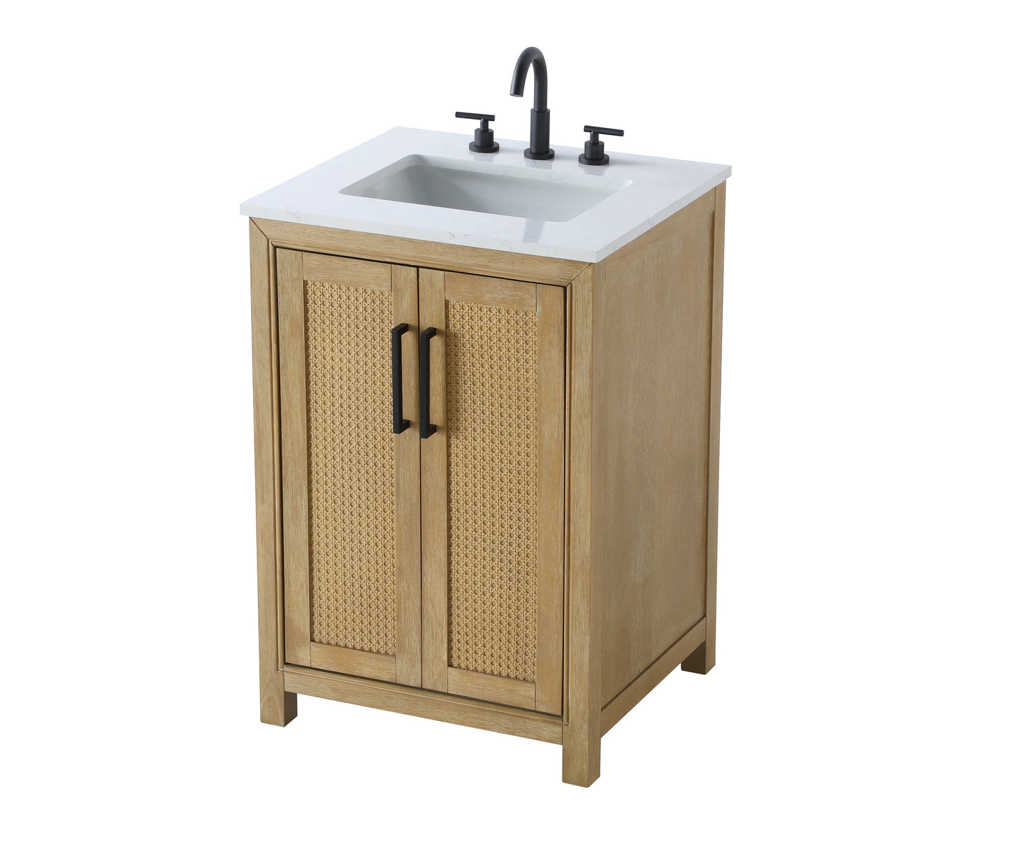 24 Inch Single Bathroom Vanity In Linen Oak