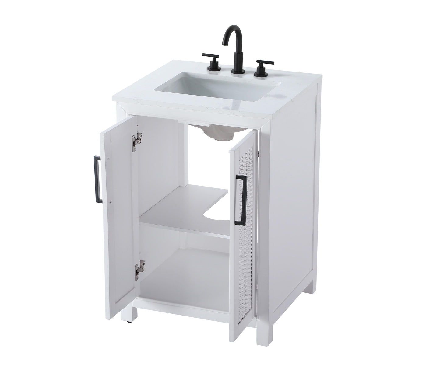 24 Inch Single Bathroom Vanity In White