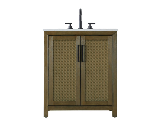 30 Inch Single Bathroom Vanity In Hazel Oak