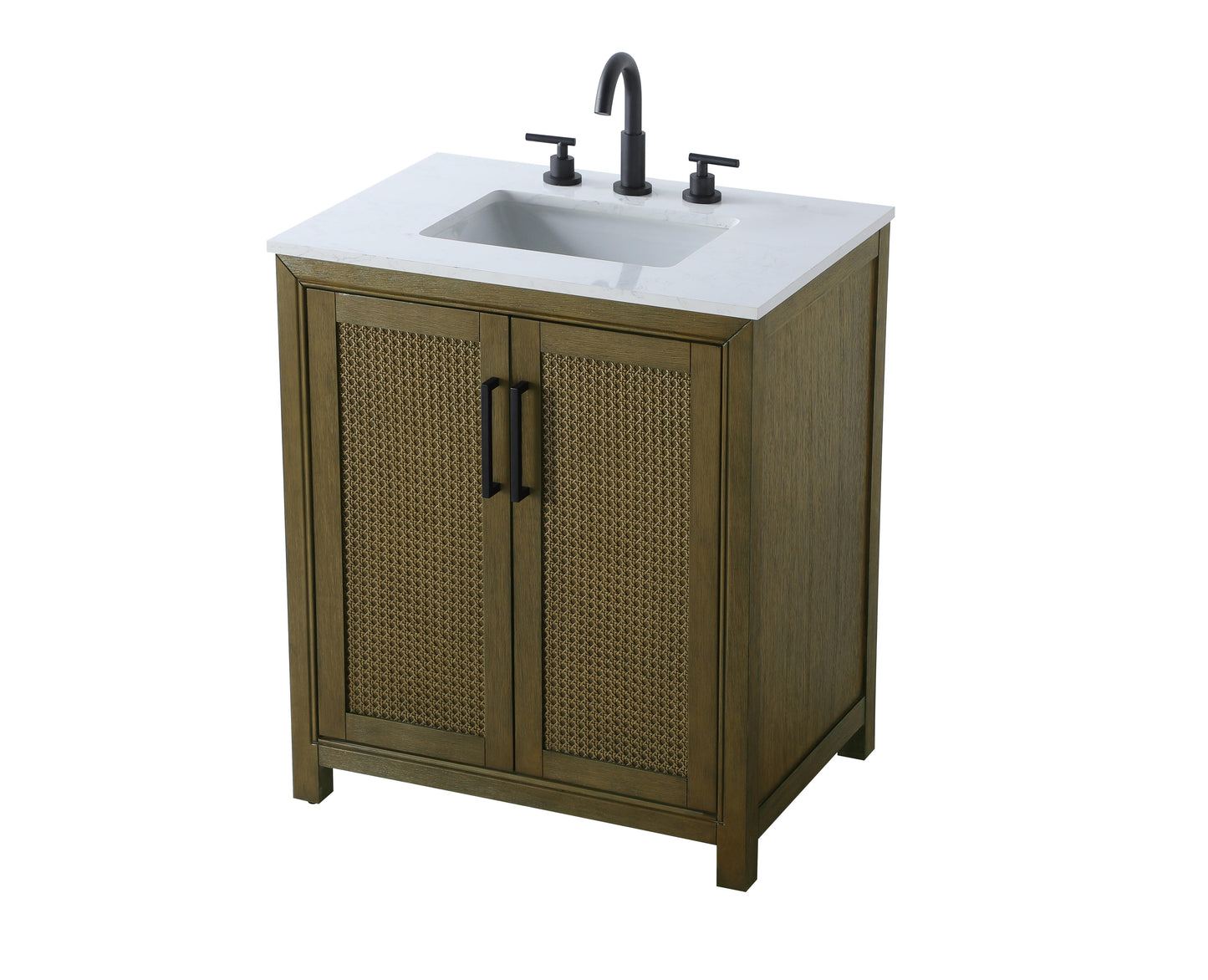 30 Inch Single Bathroom Vanity In Hazel Oak