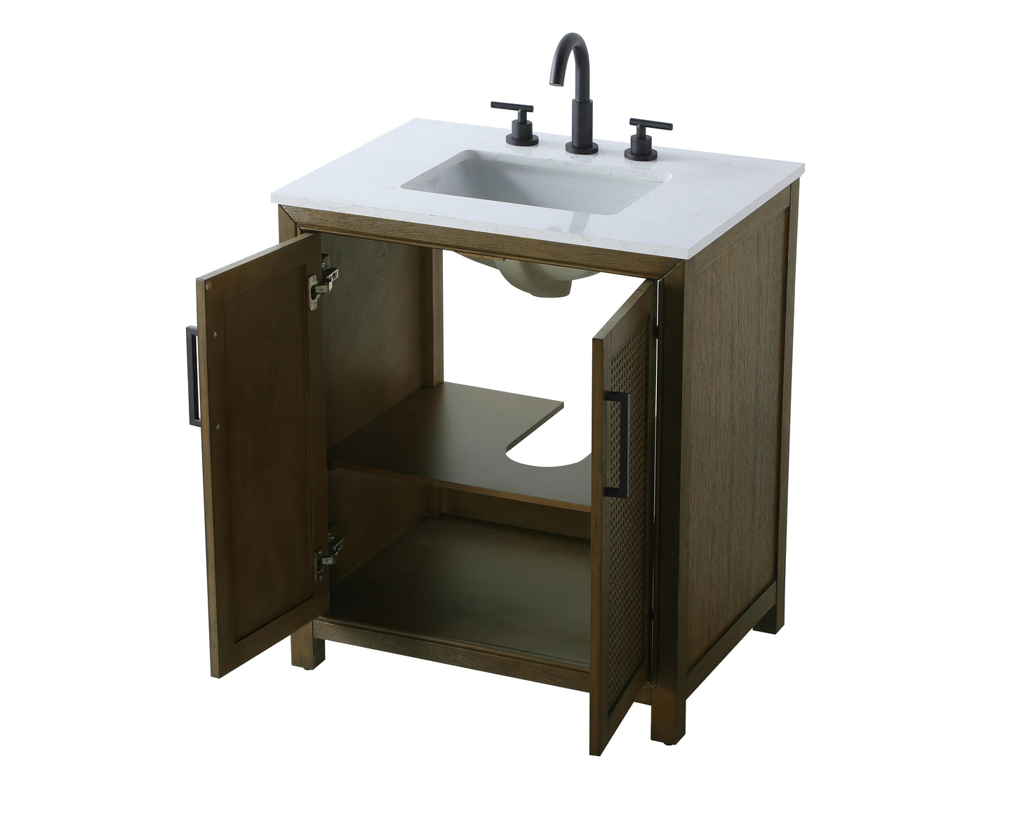 30 Inch Single Bathroom Vanity In Hazel Oak