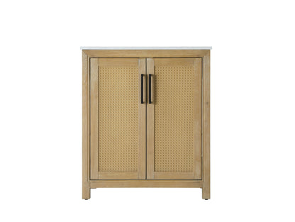 30 Inch Single Bathroom Vanity In Linen Oak