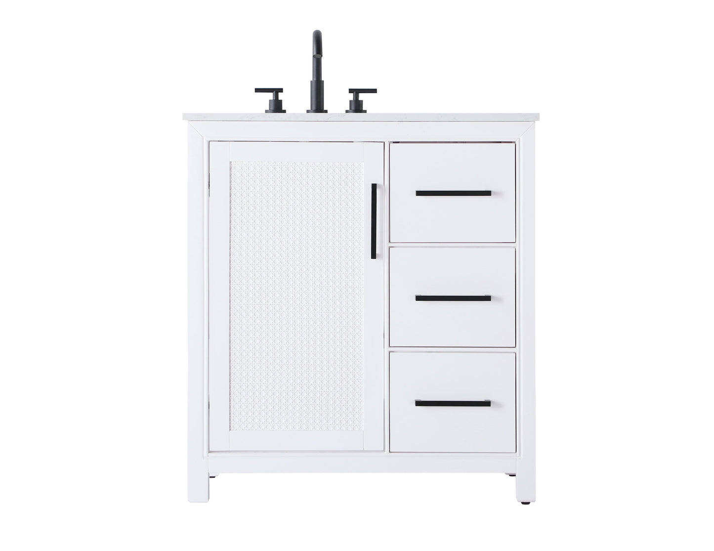 32 Inch Single Bathroom Vanity In White