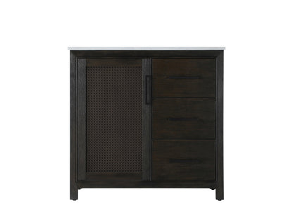 36 Inch Single Bathroom Vanity In  Chocolate Oak