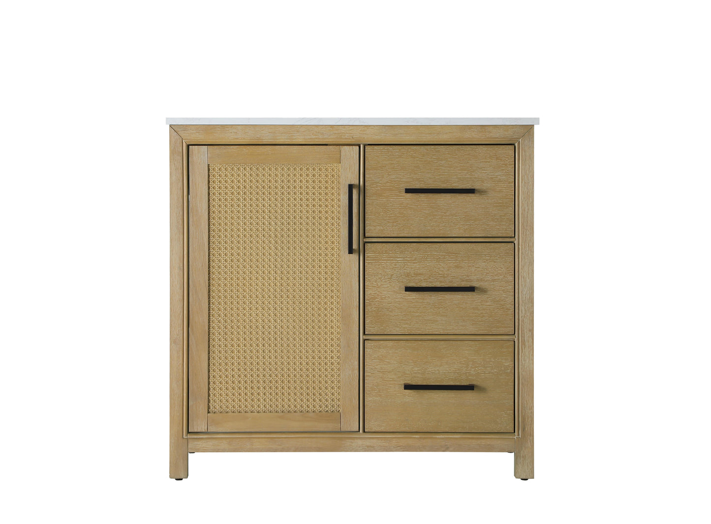 36 Inch Single Bathroom Vanity In Linen Oak