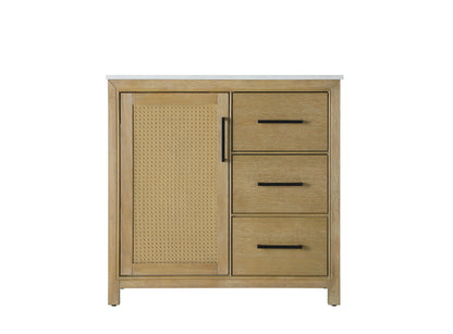 36 Inch Single Bathroom Vanity In Linen Oak