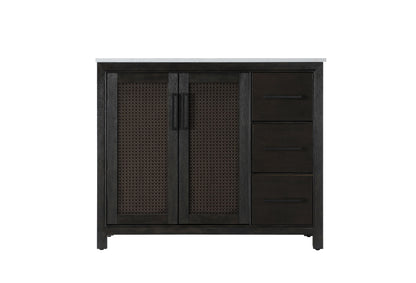 42 Inch Single Bathroom Vanity In  Chocolate Oak