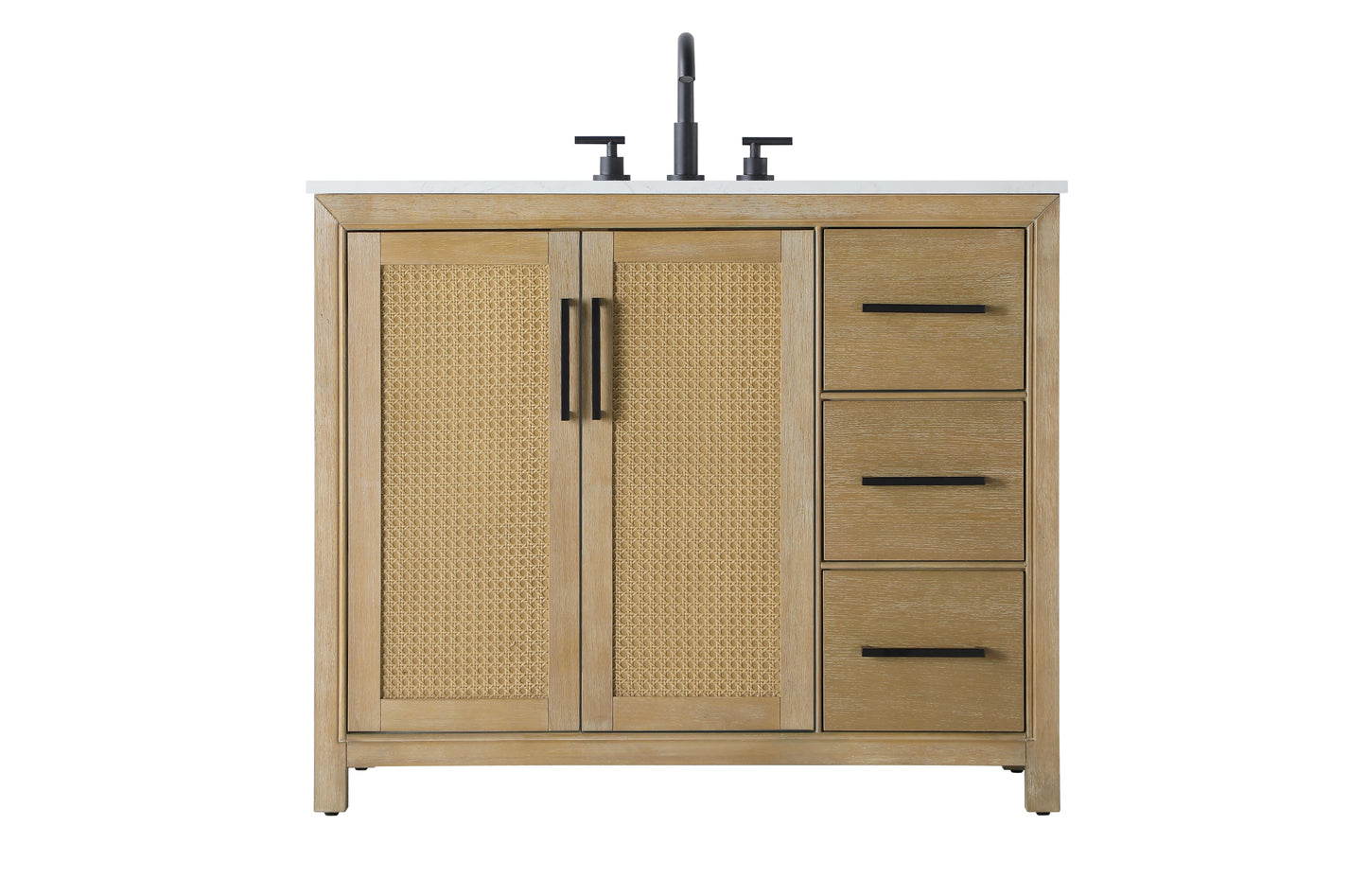 42 Inch Single Bathroom Vanity In Linen Oak