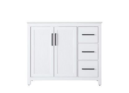 42 Inch Single Bathroom Vanity In White