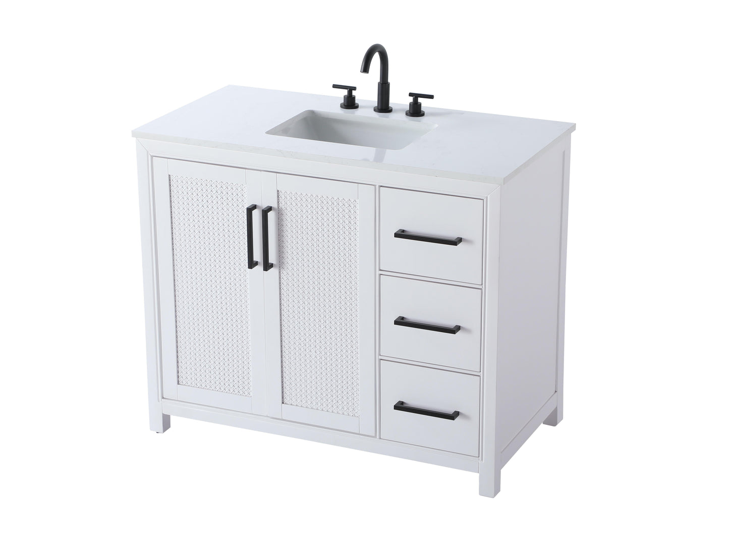 42 Inch Single Bathroom Vanity In White