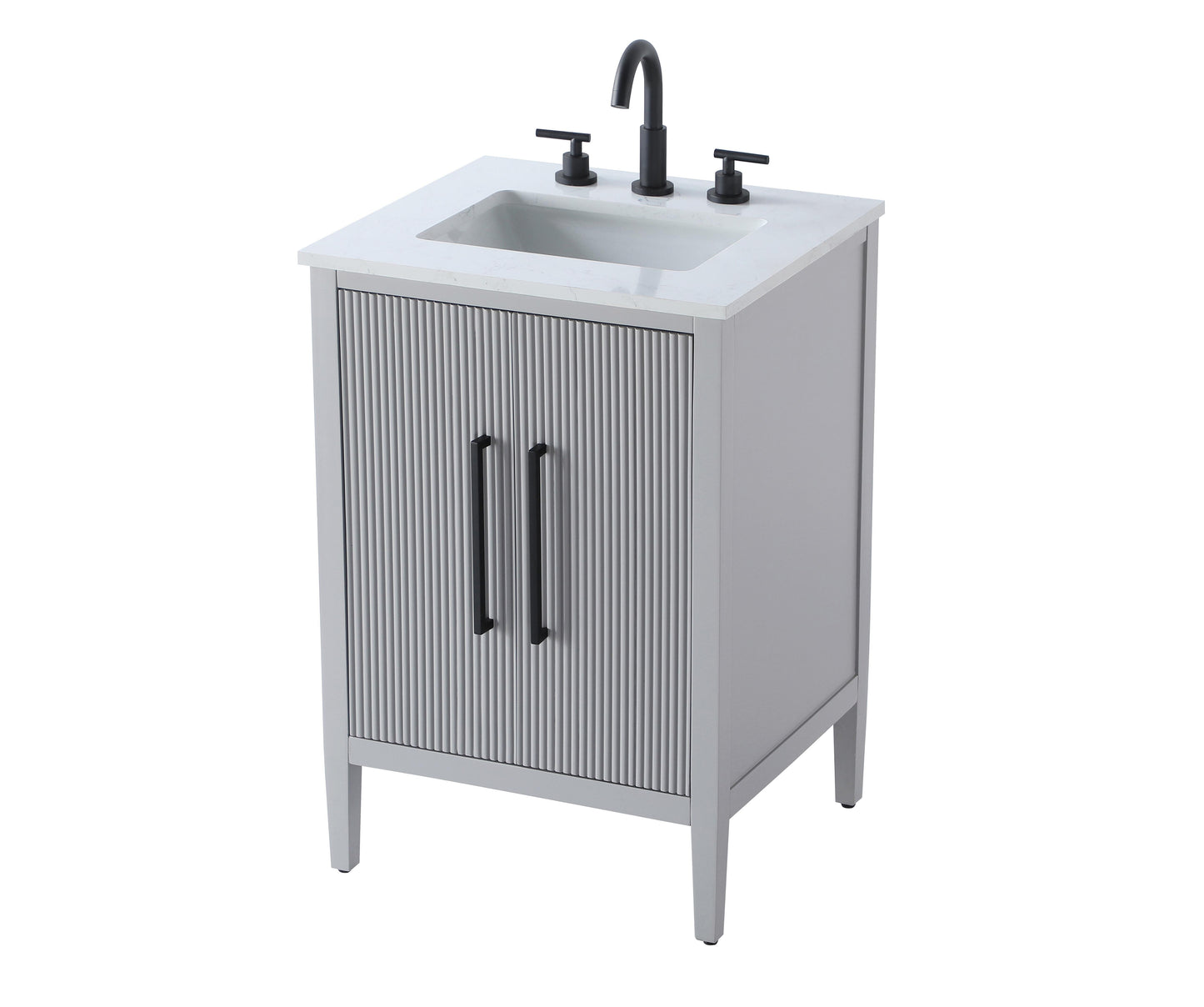 24 inch Single Bathroom Vanity in Grey