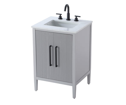 24 inch Single Bathroom Vanity in Grey
