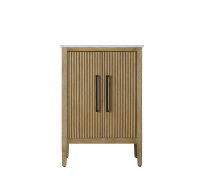24 inch Single Bathroom Vanity in Linen Oak