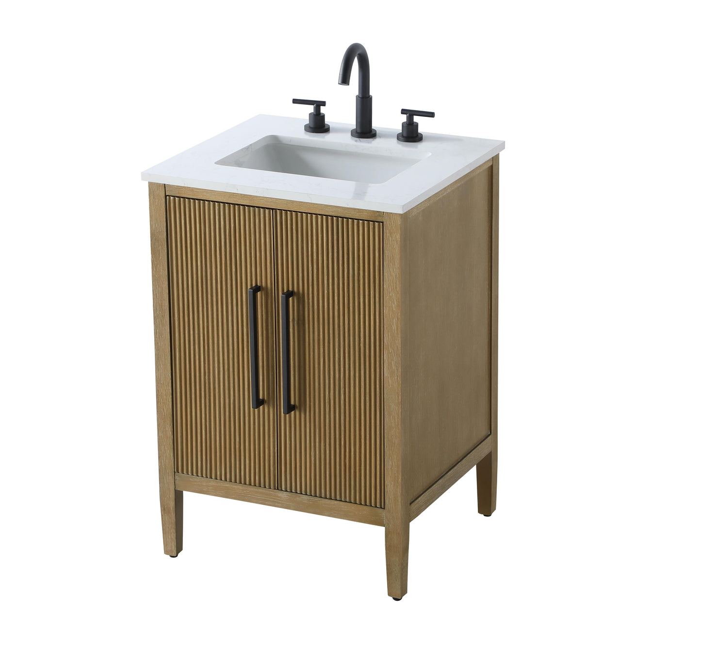 24 inch Single Bathroom Vanity in Linen Oak