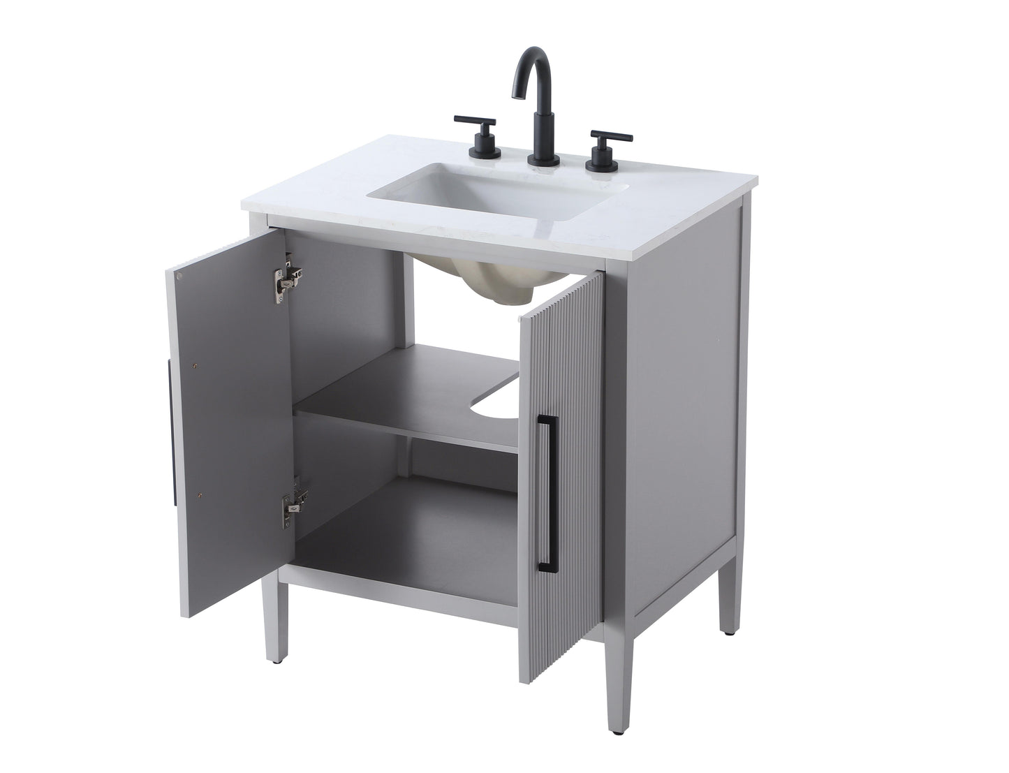 30 inch Single Bathroom Vanity in Grey