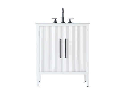 30 inch Single Bathroom Vanity in White