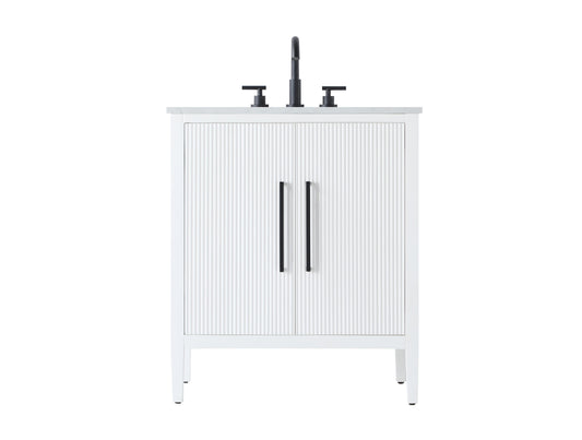 30 inch Single Bathroom Vanity in White