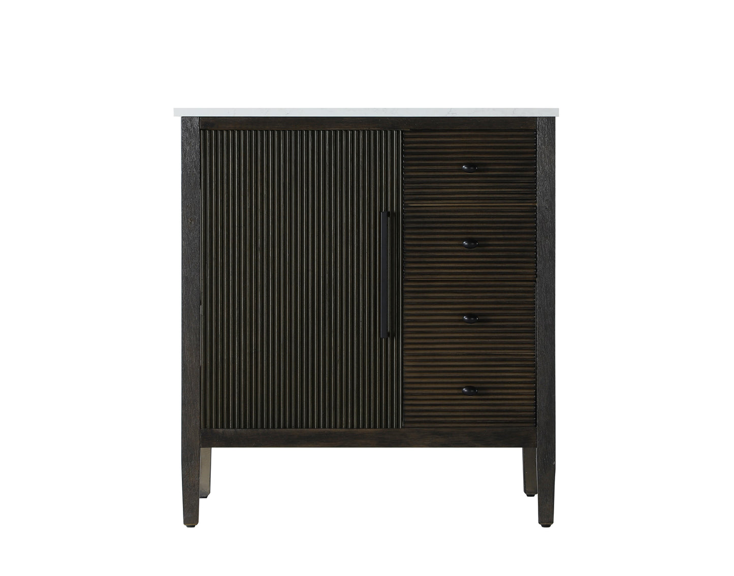 32 inch Single Bathroom Vanity in Chocolate Oak