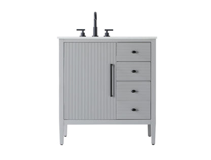 32 inch Single Bathroom Vanity in Grey
