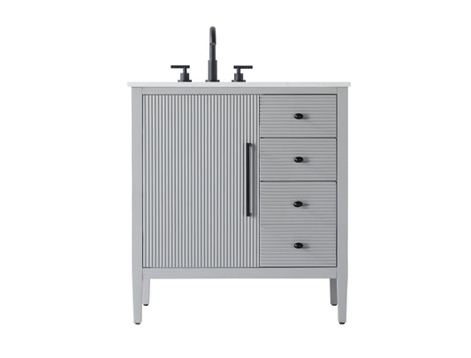 32 inch Single Bathroom Vanity in Grey