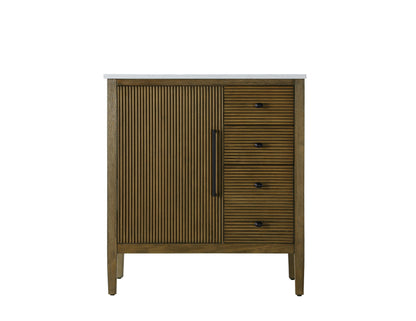 32 inch Single Bathroom Vanity in Hazel Oak