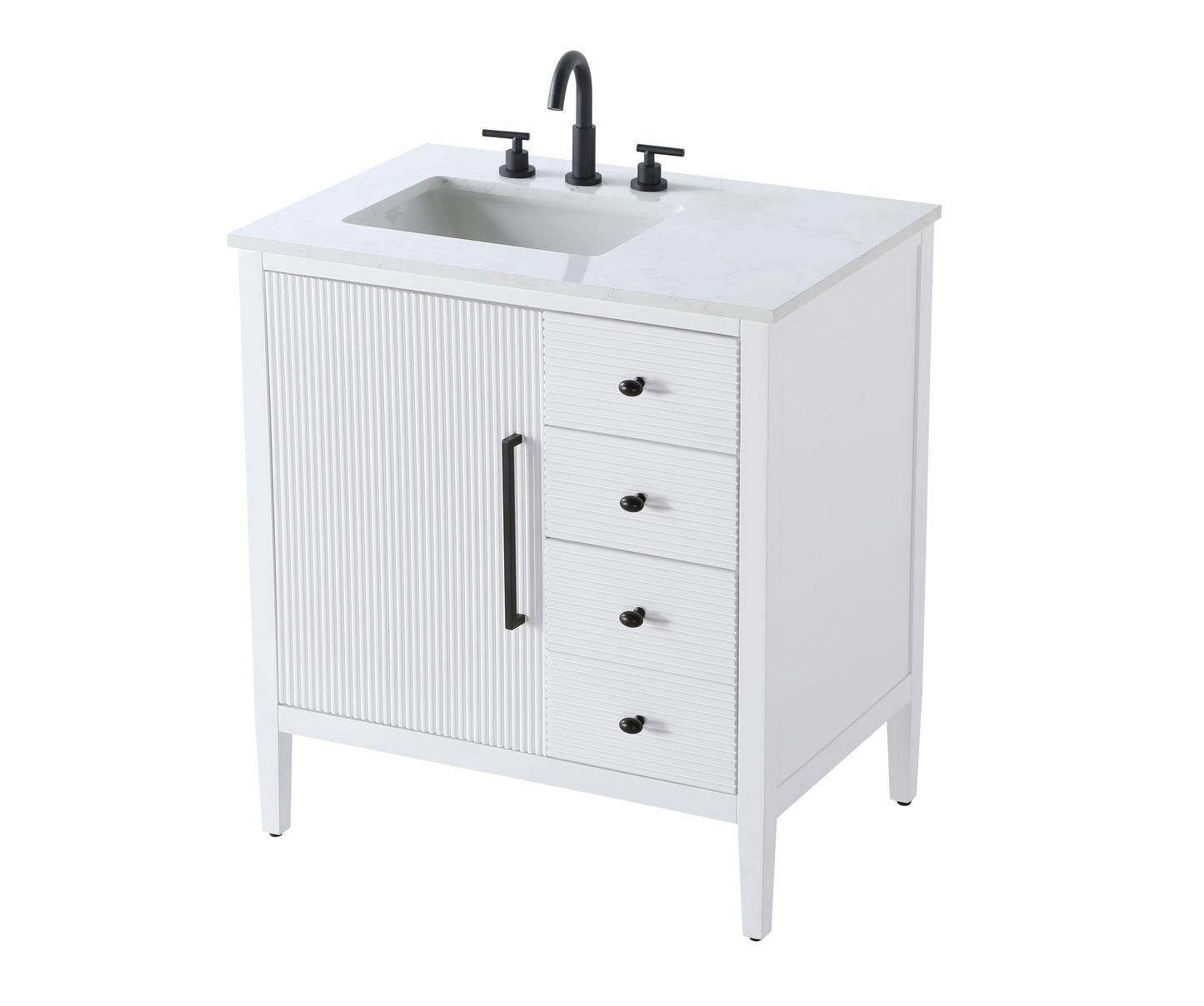 32 inch Single Bathroom Vanity in White