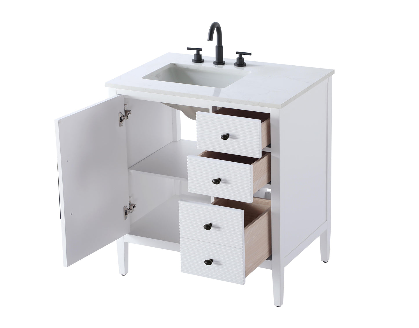 32 inch Single Bathroom Vanity in White