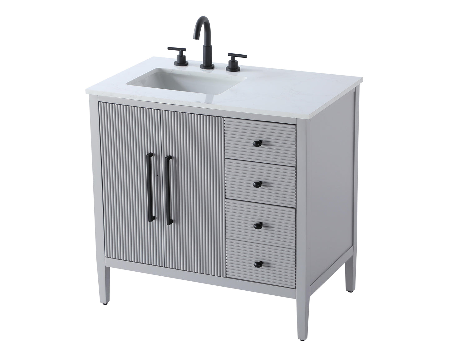 36 inch Single Bathroom Vanity in Grey