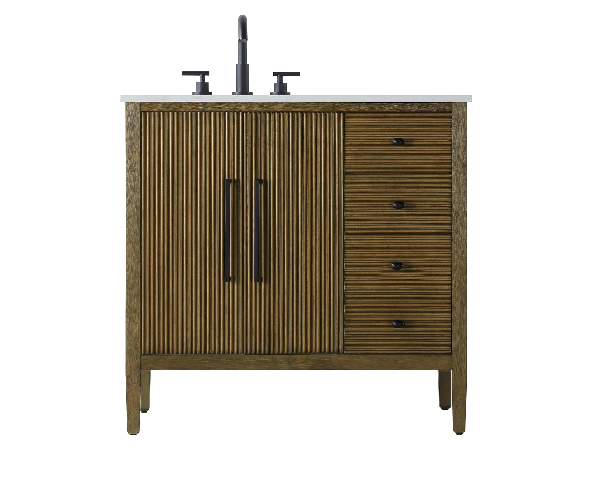 36 inch Single Bathroom Vanity in Hazel Oak
