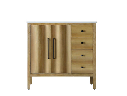 36 inch Single Bathroom Vanity in Linen Oak