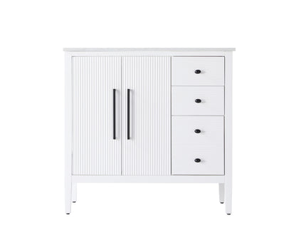 36 inch Single Bathroom Vanity in White