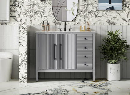42 inch Single Bathroom Vanity in Grey