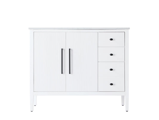 42 inch Single Bathroom Vanity in White