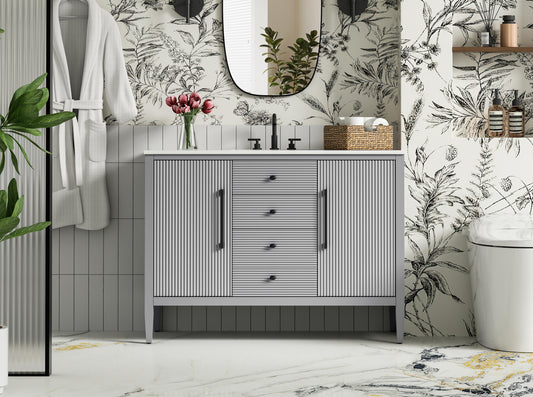 48 inch Single Bathroom Vanity in Grey