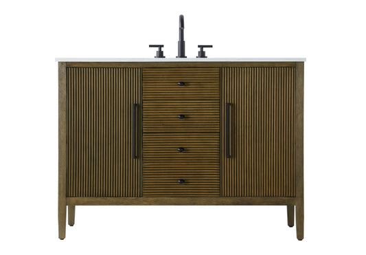 48 inch Single Bathroom Vanity in Hazel Oak