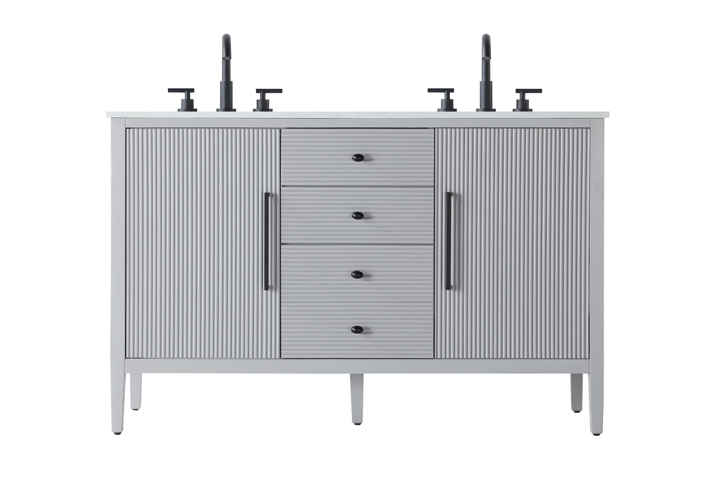 54 inch Double Bathroom Vanity in Grey