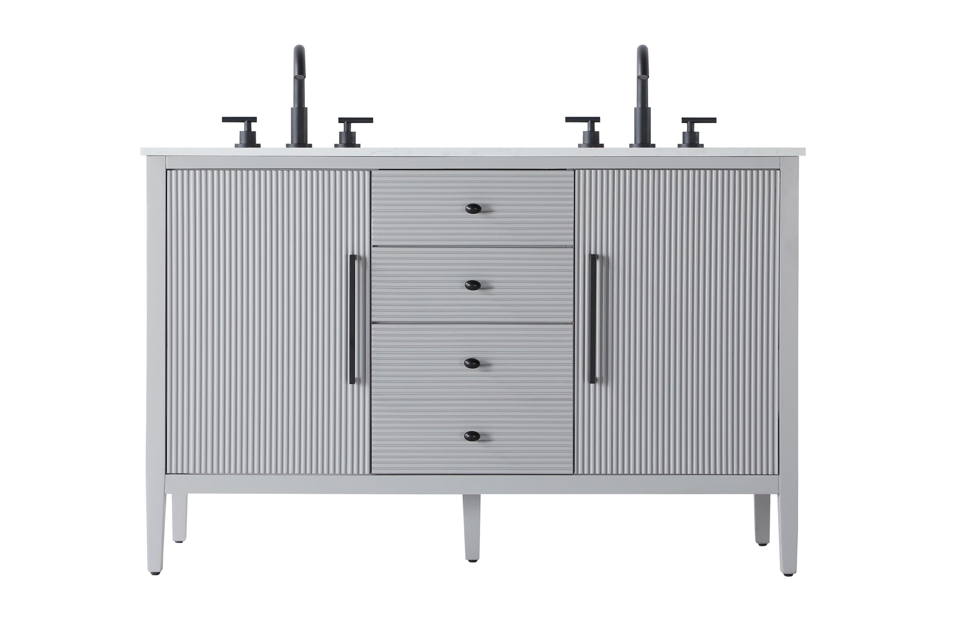 54 inch Double Bathroom Vanity in Grey