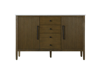 54 inch Double Bathroom Vanity in Hazel Oak