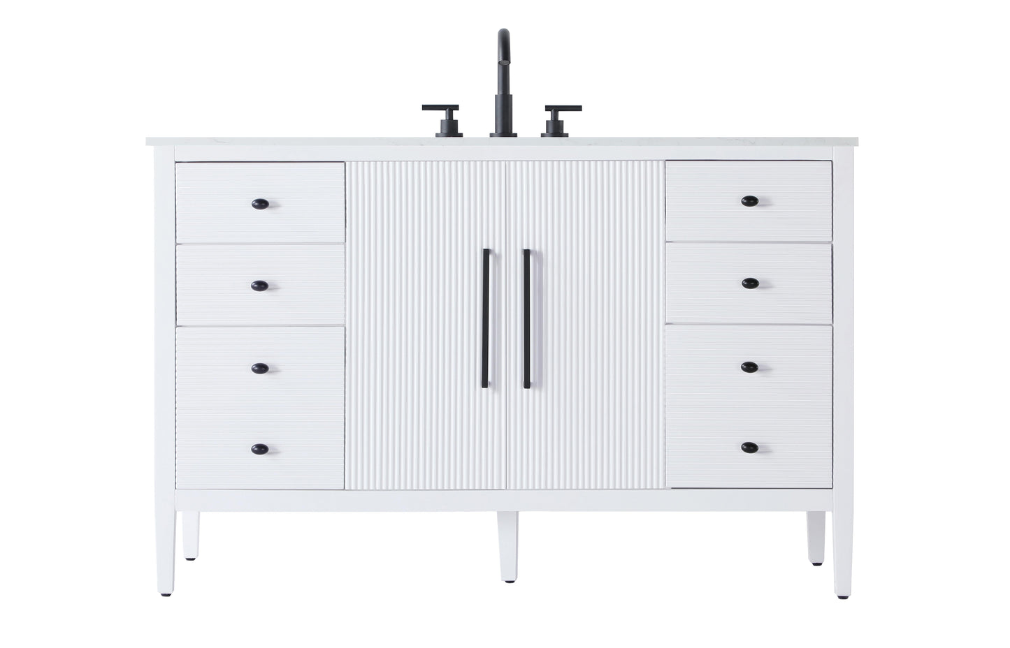 54 inch Single Bathroom Vanity in White