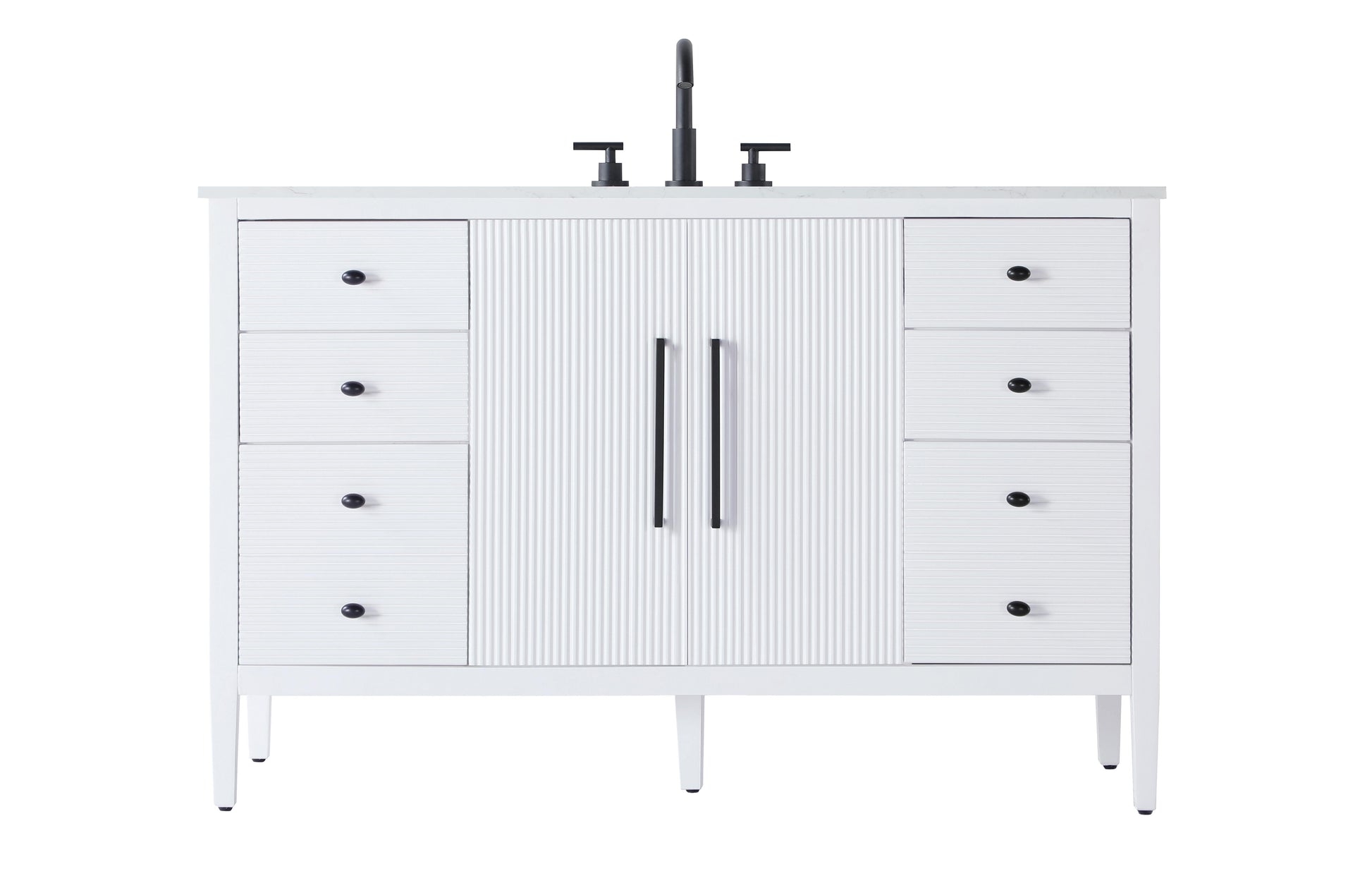 54 inch Single Bathroom Vanity in White