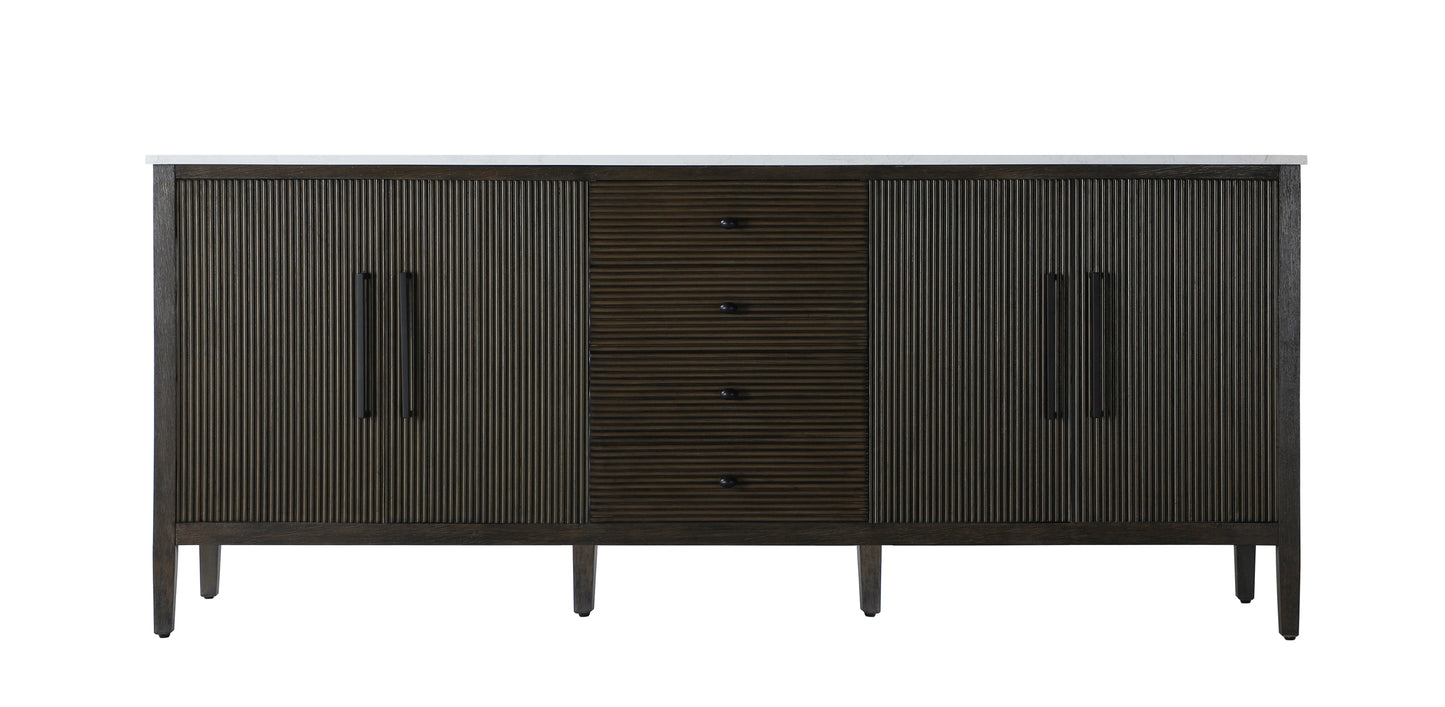 84 inch Double Bathroom Vanity inChocolate Oak