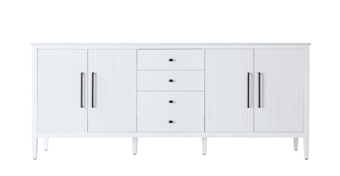 84 inch Double Bathroom Vanity in White