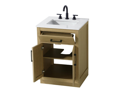Alden 24 inch Single Bathroom Vanity in Honey Brown