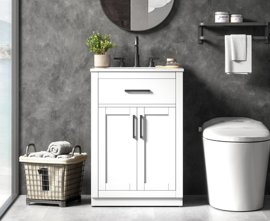 Alden 24 inch Single Bathroom Vanity in White