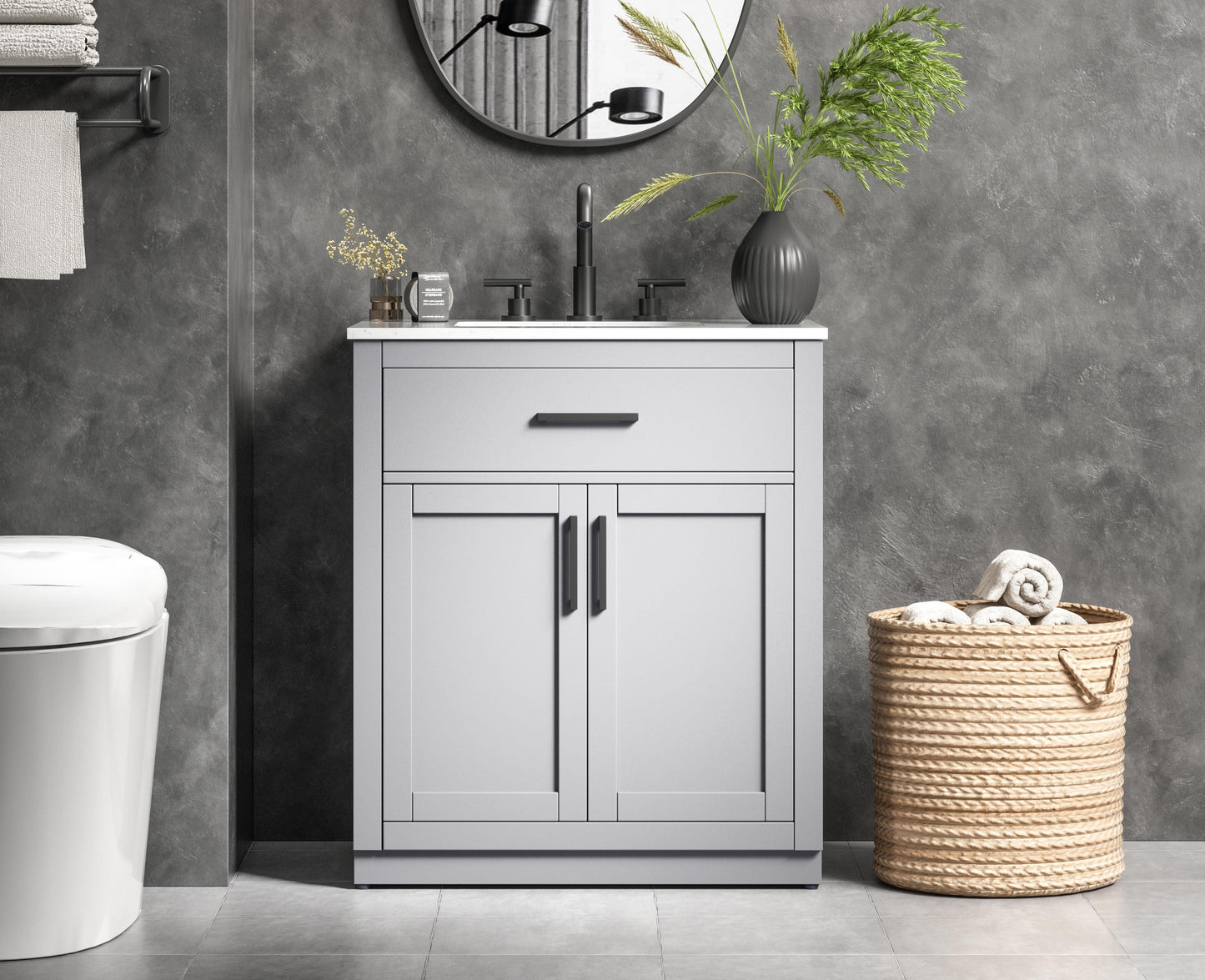 Alden 30 inch Single Bathroom Vanity in Grey